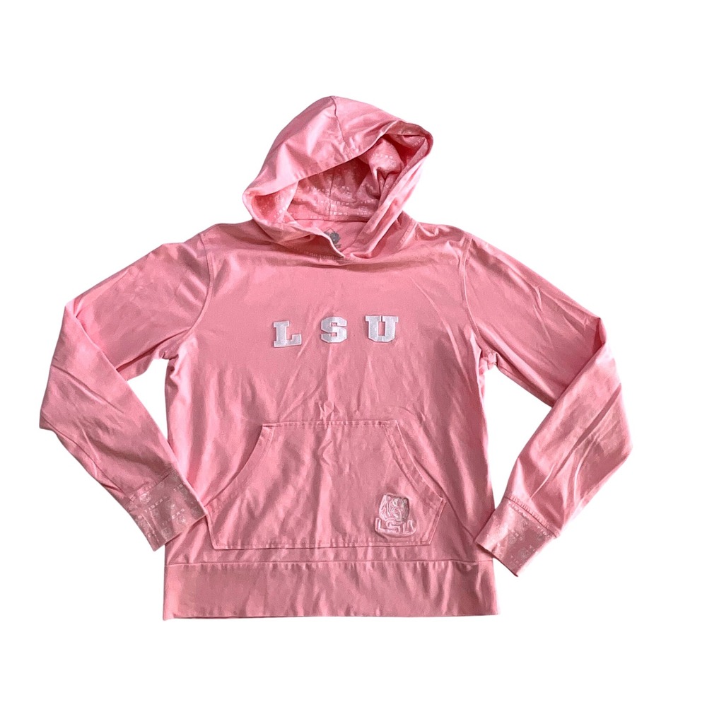 LSU Tigers‎ Pink Hoodie Pullover Long Sleeve NCAA Apparel Size M
